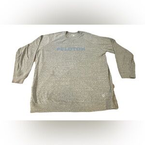 Peloton Men's Heathered Grey Crewneck Sweatshirt Size 2XL XXL EUC 2 EXTRA LARGE